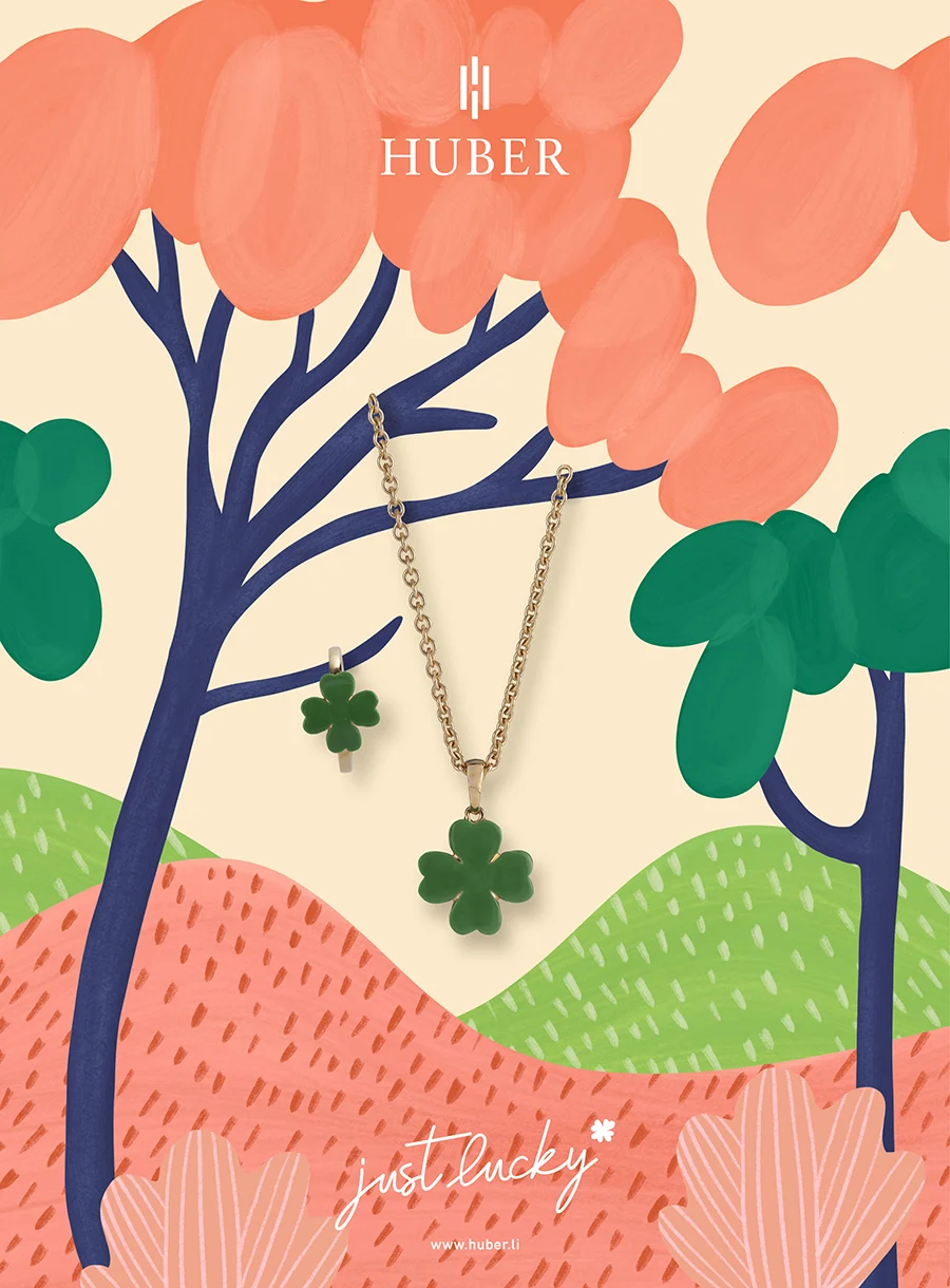 03 Zurgams Huber Just Lucky Branding Kleeblatt Illustration