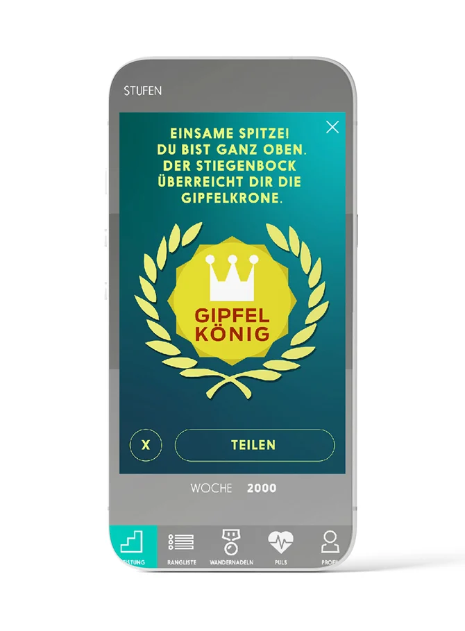 09 Zurgams Stiegenbock App Badge Gipfelkoenig