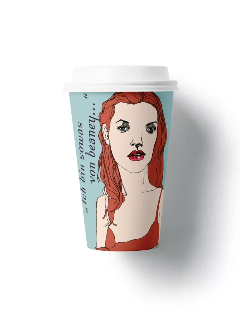 Zurgams Beaney Amann Kaffee Becher Packaging Design Illustration