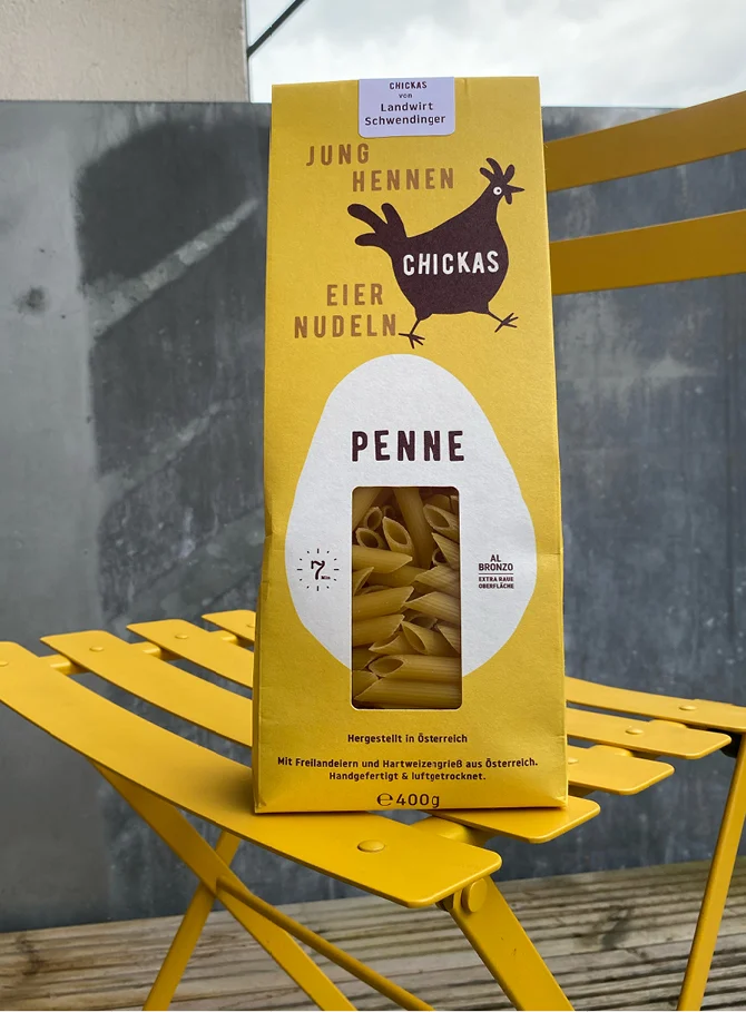Zurgams Chickas Verpackung Penne