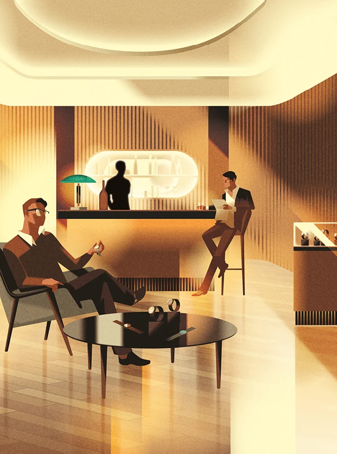 Zurgams Huber Illustration Vintage Lounge