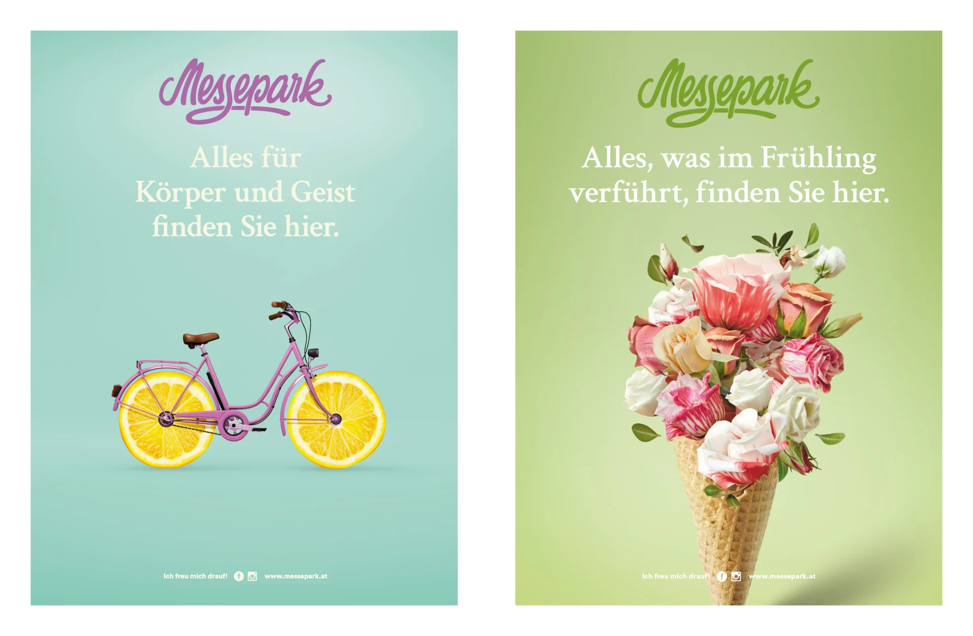 Zurgams Messepark Fahrrad Blumeneis