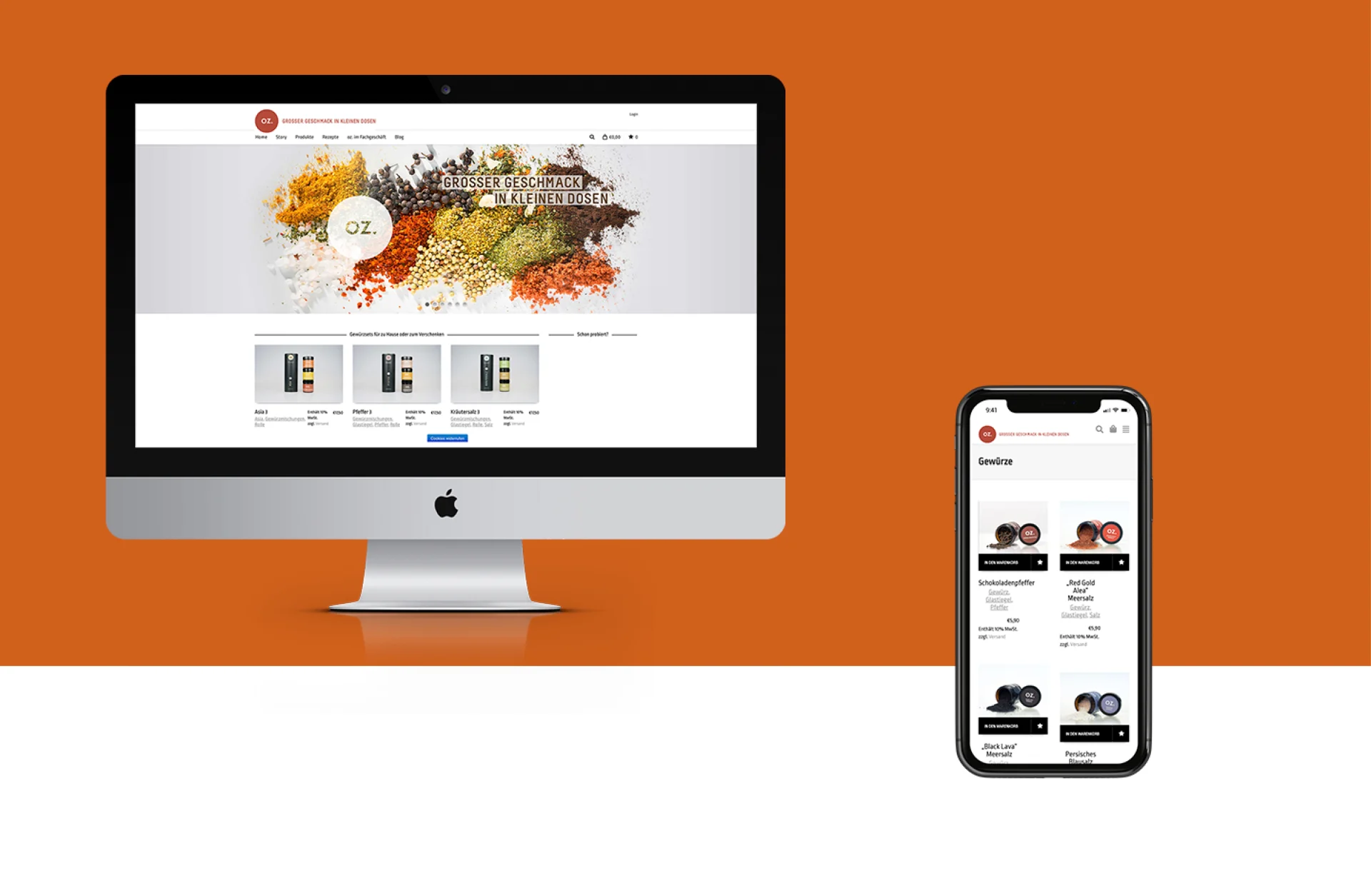 Zurgams Oz Webshop Desktop Mobile
