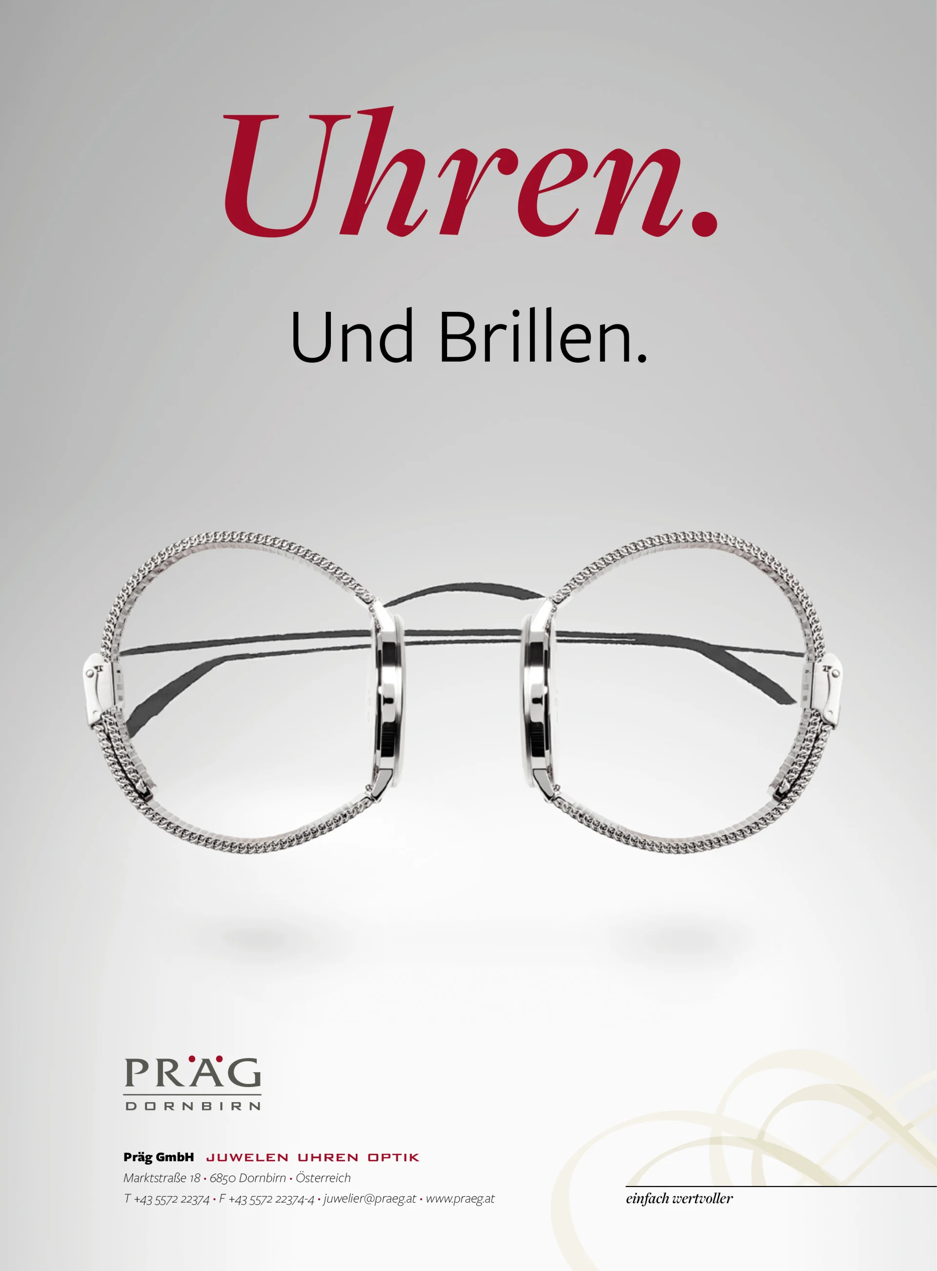 Zurgams Praeg Anzeige Brille Hoch