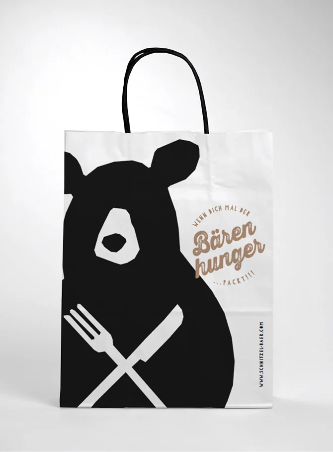 Zurgams Schnitzelbaer Tragetasche Baerenhunger