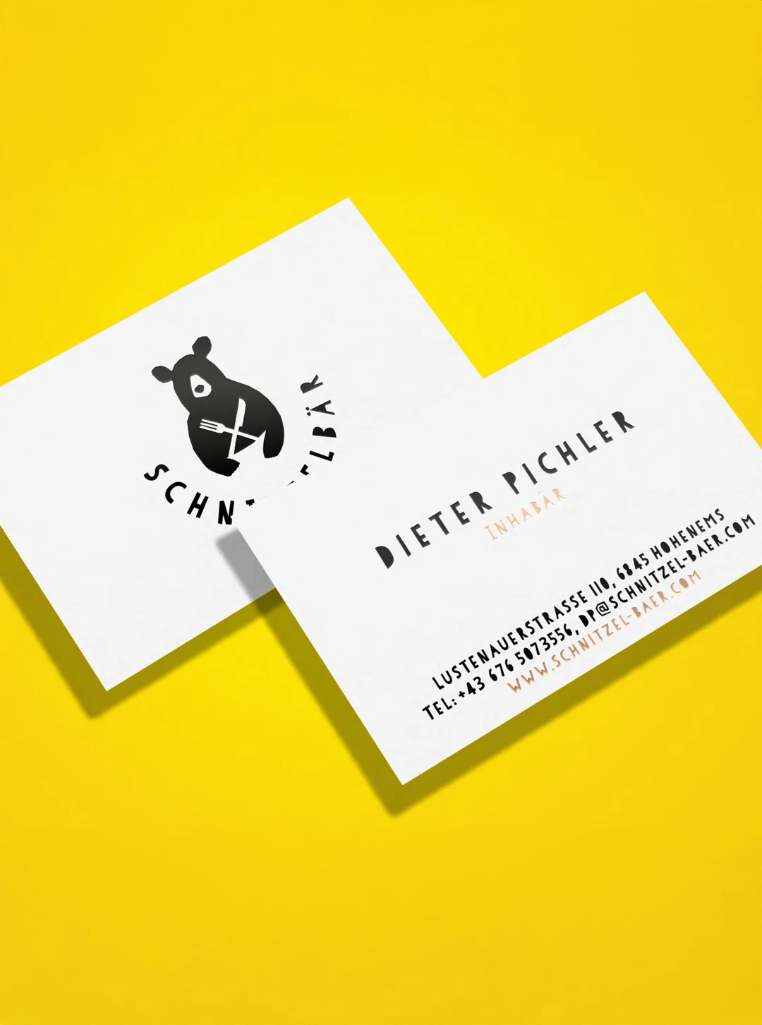 Zurgams Schnitzelbaer Visitenkare Inhabaer