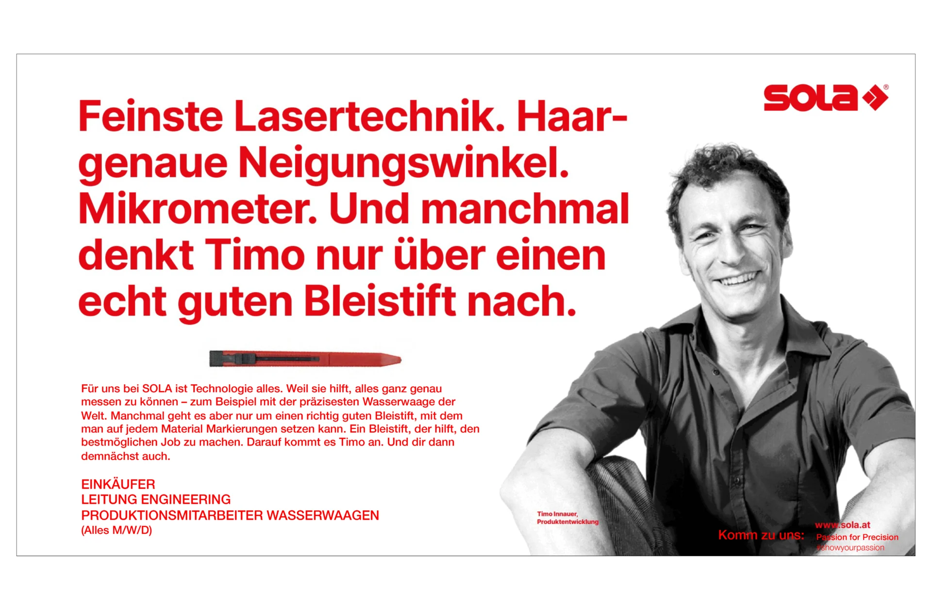 Zurgams Sola Employer Branding Stellenanzeige