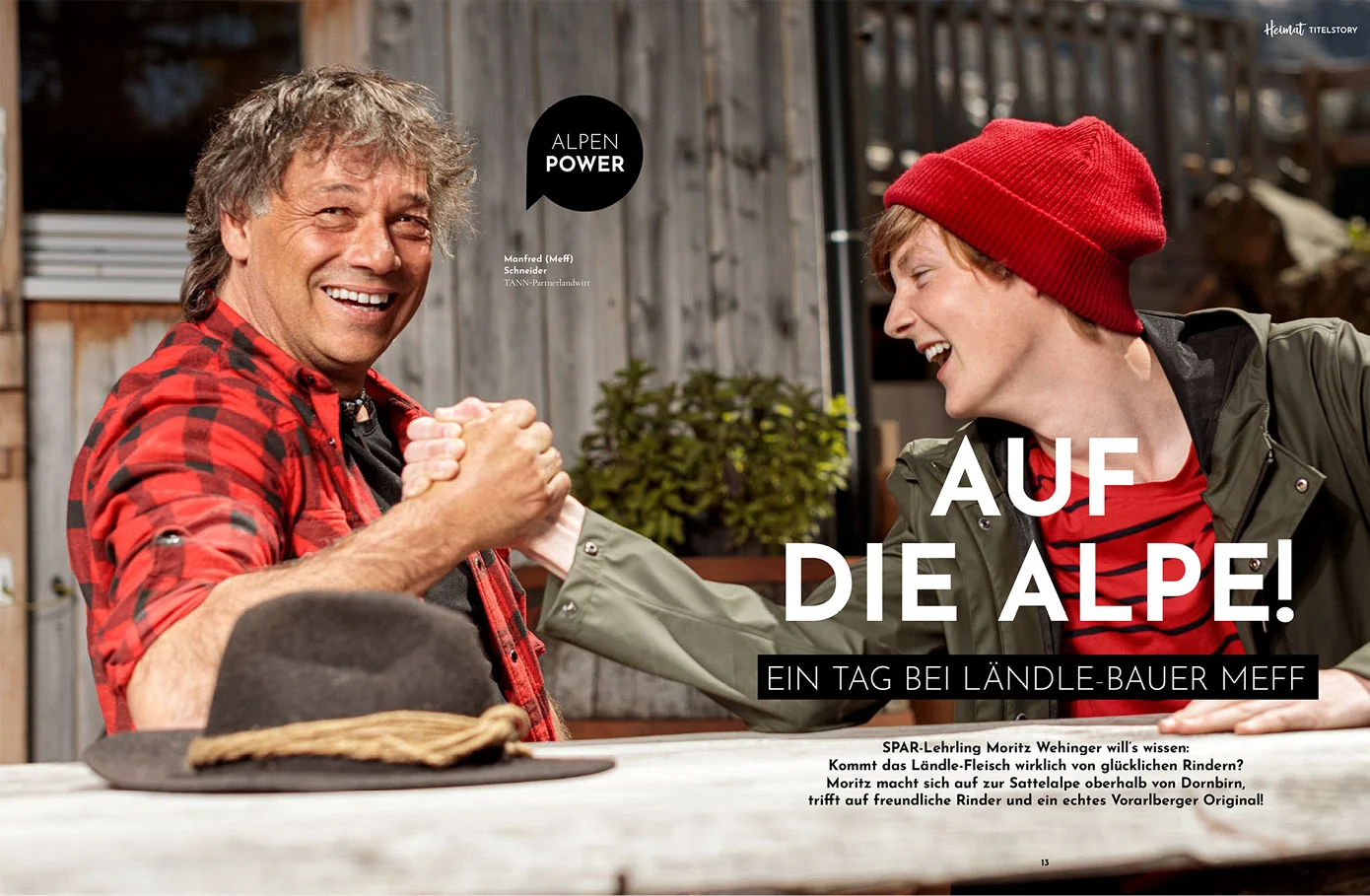 Zurgams Spar Heimat Reportage Alpe Bauer Meff