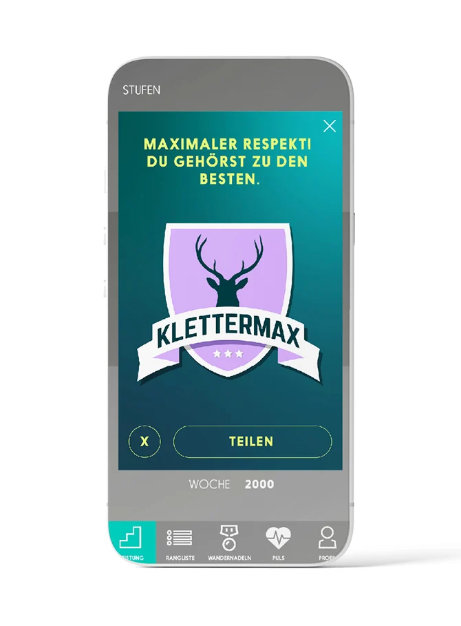 Zurgams Stiegenbock App Badge Klettermax
