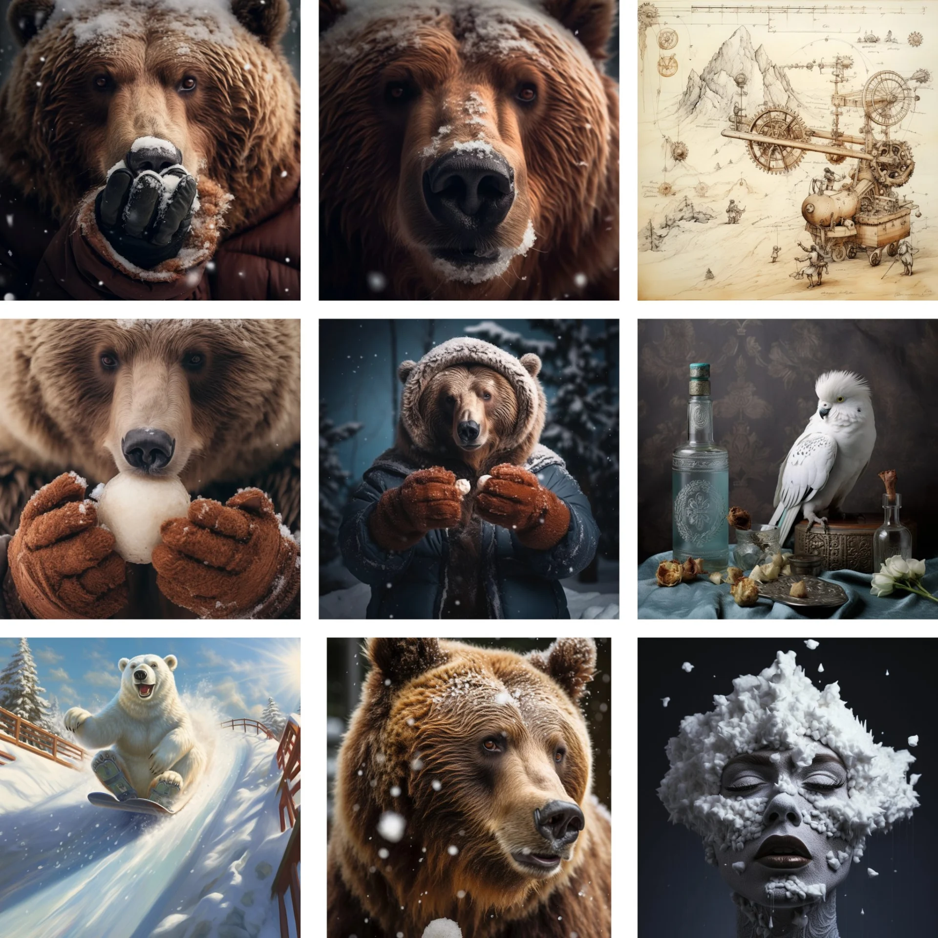 Zurgams Zurgams Bilder Kuenstlicher Intelligenz Schneebaeren