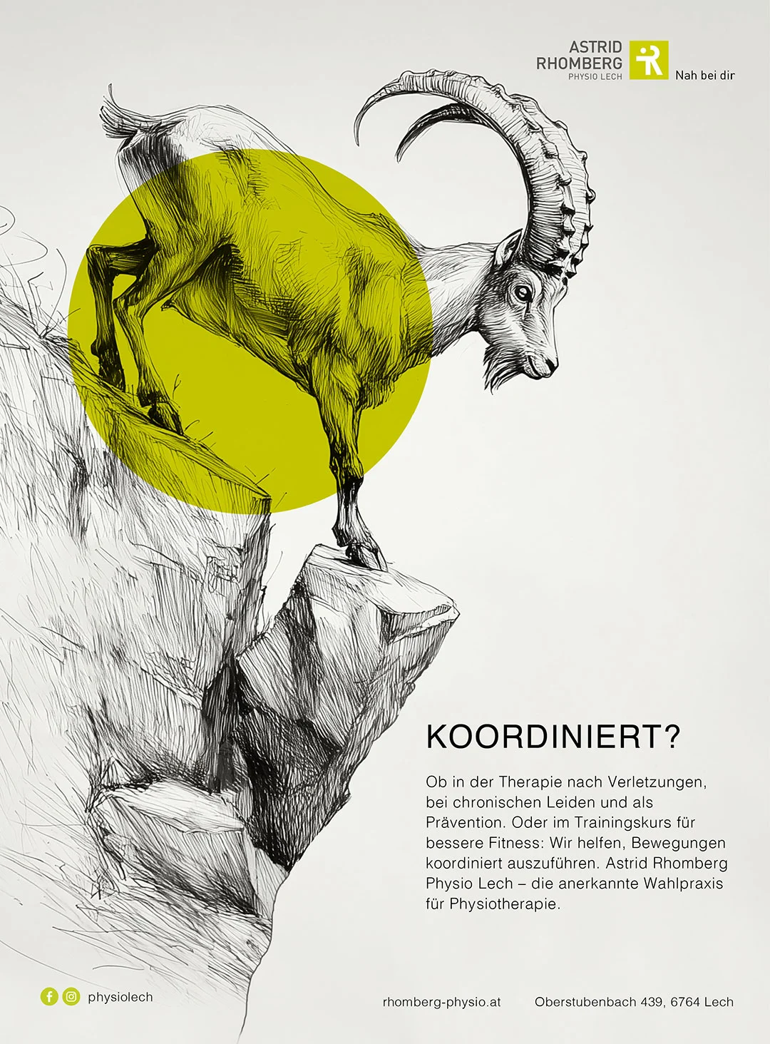 Zurgams Physio Lech Astrid Rhomberg Imagekampagne Steinbock